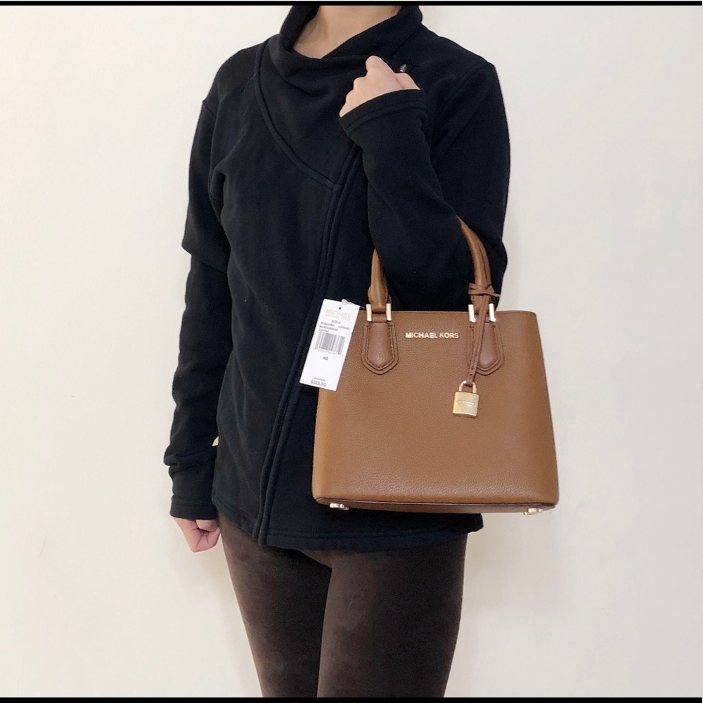NWT Michael Kors | Adele Medium Leather Satchel - Picture 8 of 8